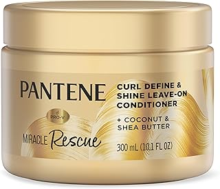 Pantene Miracle Rescue Curl Define & Shine Leave-On Conditioner, 10.1 FL OZ