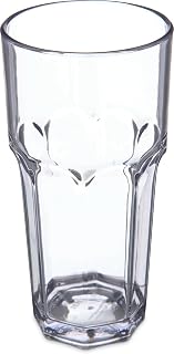 Carlisle FoodService Products Louis Tall Tumbler for Restaurants, Catering, Kitchens, Plastic, 14 Ounces, Clear