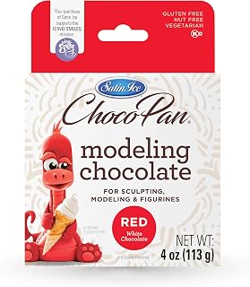 Satin Ice ChocoPan Red Modeling Chocolate (4 Ounce) For Cake Decorating