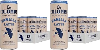 La Colombe Coffee, Oatmilk Vanilla Latte, 11 fl oz Cans, Coffeehouse Quality Cold Brew, Specialty Grade Coffee Beans, Ready-to-Drink On-the-Go, (Pack of 24)