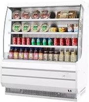 Turbo Air TOM-50MW-N Commercial White Vertical Mid-Height Open Air Display Merchandiser, 12.3 cu. ft.