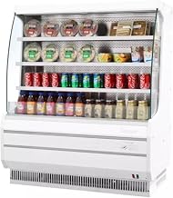 Turbo Air TOM-50MW-N Commercial White Vertical Mid-Height Open Air Display Merchandiser, 12.3 cu. ft.