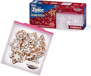 Ziploc Gallon Food Storage Bags, Grip 'n Seal Technology for Easier Grip, Open, and Close, 120 Count, Holiday Designs