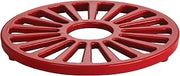 Tramontina Bestow Enameled Cast Iron Round Trivet, 7-inches, Red