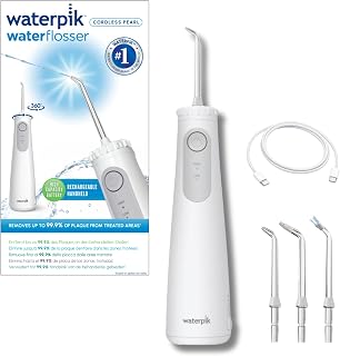Waterpik WF-27 Pearl, UFSBD Recommended Cordless Irrigator, Rechargeable