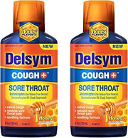 Delsym Adult Liquid - Cough Plus Sore Throat Honey 6 oz (Pack of 2)
