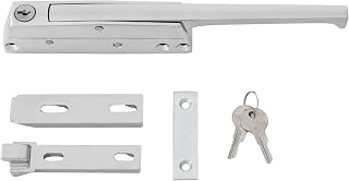 Kason 0172 Magnetic-Mechanical Latch with Strike, Straight Handle, Cylinder Locking, 10172C00006