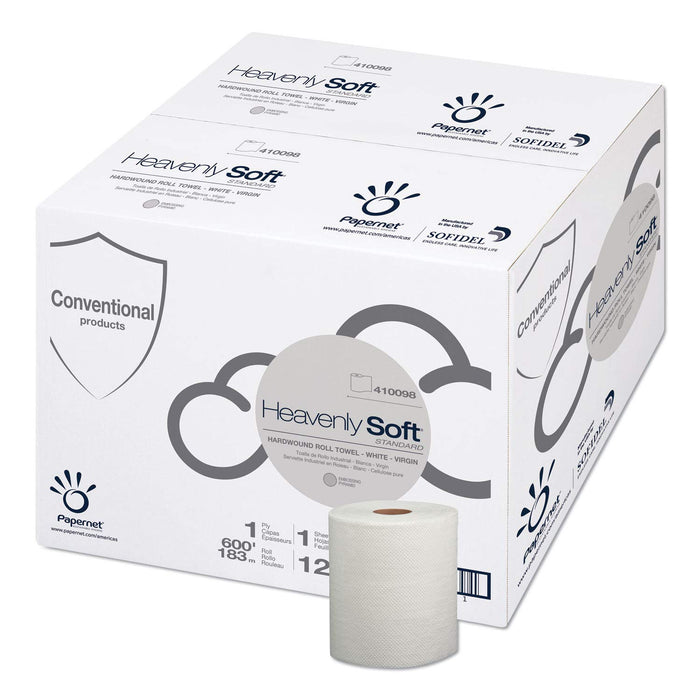410098 Heavenly Soft Paper Towel, 7.8-Inch x 600 ft, White, 12 Rolls/Carton