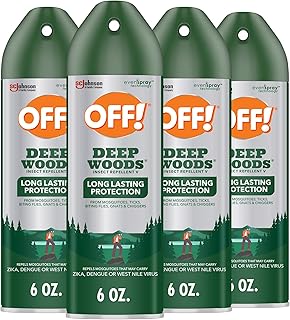 OFF! Deep Woods Insect Repellent Spray Long Lasting from Mosquito Protection 6 Ounce (Pack of 4)