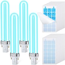 Qualirey 28 Pcs 9W UV Bulb & Sticky Cards Kit Compatible with DynaTrap | 4 Bulbs, 24 Glue Boards, Compatible with DynaTrap DT3009 DT3019 DT3039, Compatible with Gardner/Flyweb Classic/FlyLight