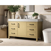 Elegant Kitchen and Bath 54" Single Bathroom Vanity in Honey Brown by Elegant Lighting – unspecified, Wood, Honey Brown, Model VF60654MHB