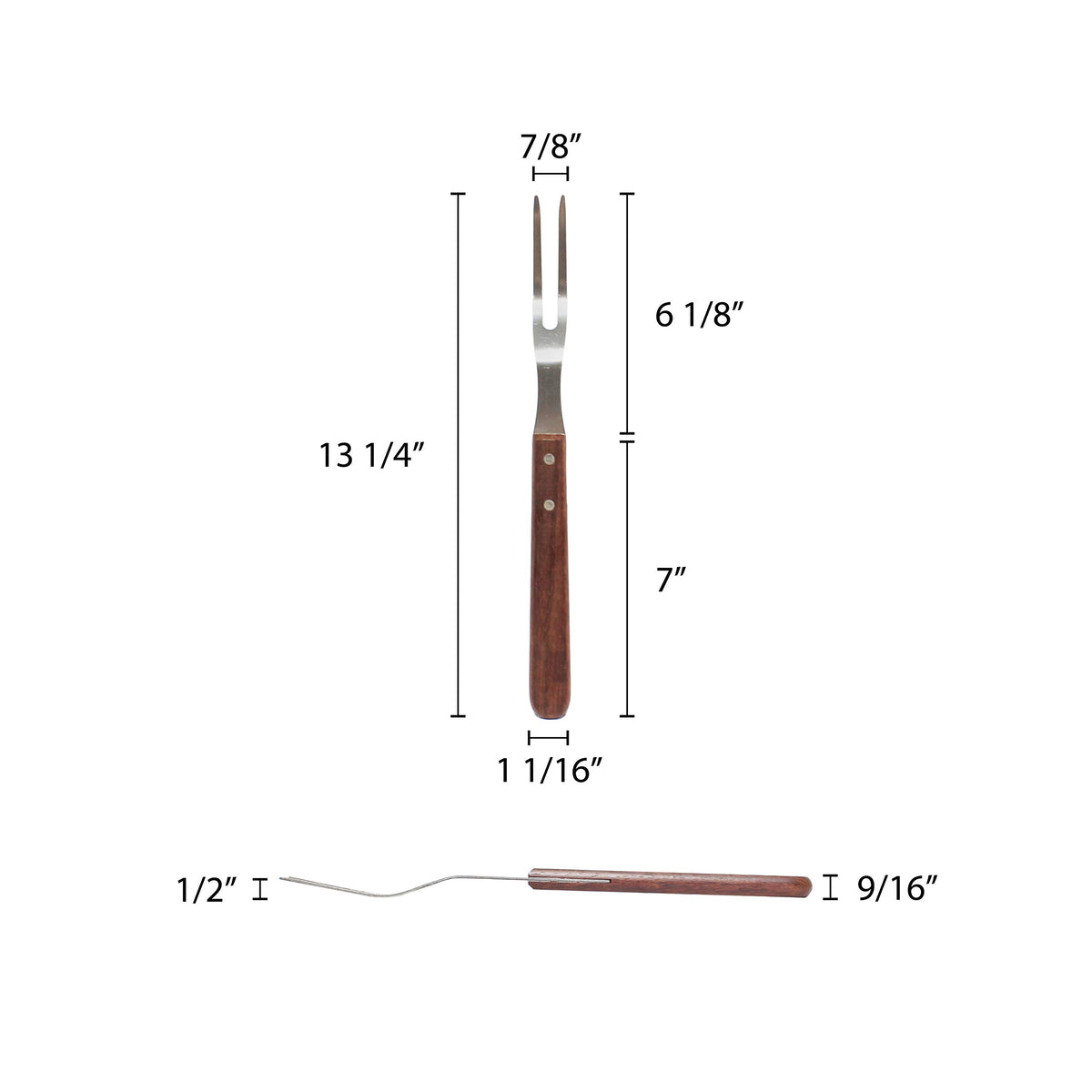 13" pot fork by Thunder Group – Stainless Steel, Sliver, Model SLTWPF013