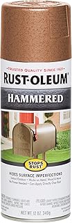 Rust-Oleum Stops Rust Hammered Spray Paint, Copper | Rust Resistant, Indoor and Outdoor, Beautiful Finish on Metal, Wood and More, Sprays from Any Angle