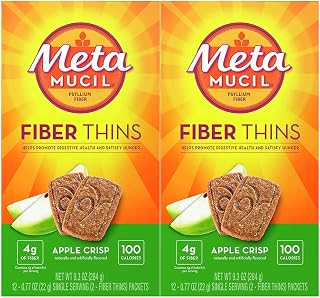 Metamucil MultiGrain Fiber Wafers Apple Crisp - 12 ct, Pack of 2