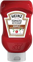 SIMPLY HEINZ Ketchup, 19.5 oz. FOREVER FULL Inverted Bottles (Pack of 30)