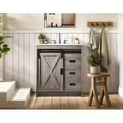 Austin Bathroom Vanity Rustic Grey by Lighting Design – Engineered Wood, Rustic Grey, Model VF90530RG