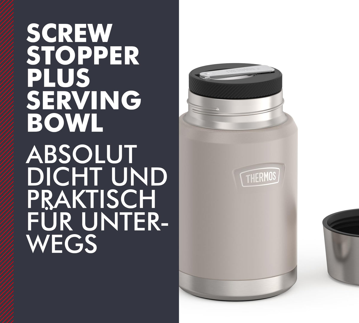 THERMOS Beige / Sandstone Mat / 710 ml / Modern / Contemporary Insulated Food Jars