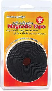 Hygloss Products - 61410 , Inc. Magnetic Tape, Self- Adhesive, 1/2-Inch x 120-Inch Black
