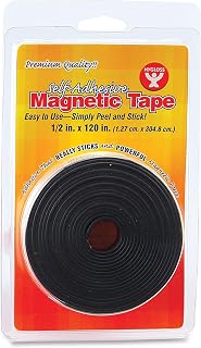 Hygloss Products - 61410 , Inc. Magnetic Tape, Self- Adhesive, 1/2-Inch x 120-Inch Black