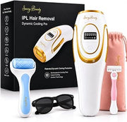 IPL Hair Removal Device for At Home Use - Permanent Hair Reduction for Women and Men with Dynamic Cooling Function and Xenon Arc Flashlamp