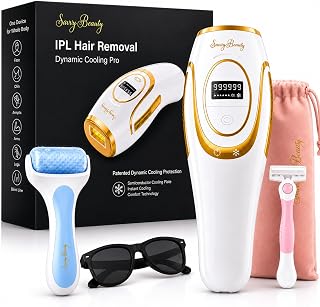 IPL Hair Removal Device for At Home Use - Permanent Hair Reduction for Women and Men with Dynamic Cooling Function and Xenon Arc Flashlamp