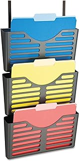 Officemate 29314 Filing System w/Hanger Set, 3 Pockets, Letter, 28 x 13 1/2 x 4 3/4, Charcoal