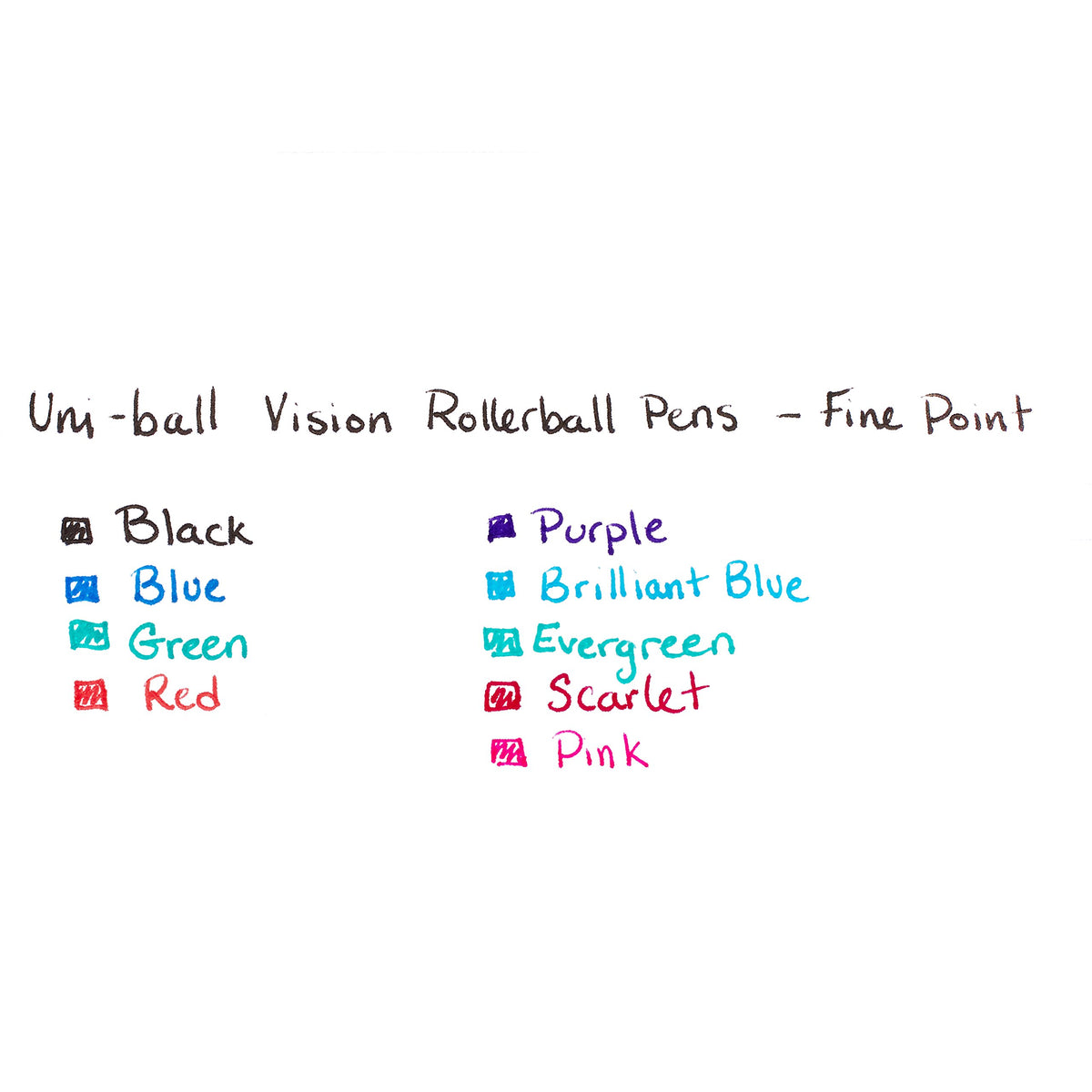 Vision Rollerball Pens by Uni-Ball – 1 Count (Pack of 1), Plastic, Black, Model 1824106