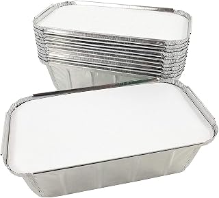 Handi-Foil 1 1/2 lb. Ivc Disposable Aluminum Foil Loaf Pan w/Foil Board Lid 50PK (pack of 50)