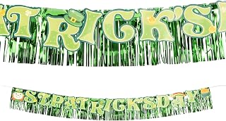 Fun Express St. Patrick’s Day Ready-to-Hang Metallic Fringe Garland - 7 Ft