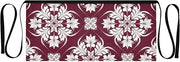 Red Floral Pattern Waist Apron with 3 Pockets Waiter Server Short Aprons 25.2x11.8 Inch Stain Resistant Apron for Kitchen Garden Restaurant 1 Pack