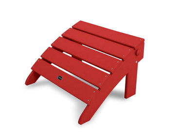 ® Classic Adirondack Ottoman by Polywood – High-density Polyethylene, Sunset Red, Model OT73SR