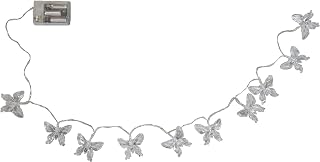 4 Foot Long Light Up Butterfly Garland w/ 10 Multicolored Lights