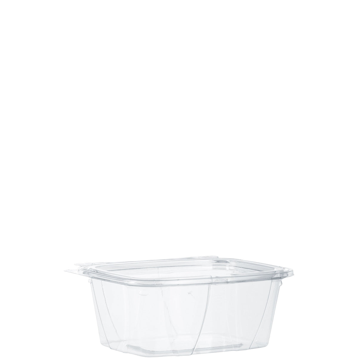 Dart CH32TF 32 oz Tamper-Resistant Clear Hinged Container with Flat Lid (Pack of 200)