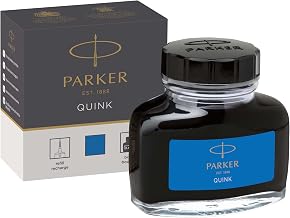 Parker Fountain Pen Ink Bottle | Washable Blue QUINK Ink | 57 ml Fountain Pen Refill