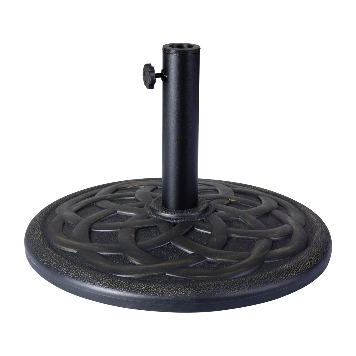 Kona Universal Cement Umbrella Base by Flash Furniture – 19.25", Steel, Plastic, Cement, Bronze, Model GM-UB19-BRNZ-GG