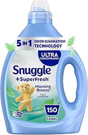 Snuggle Superfresh Fabric Softener Liquid, 78.8oz, 150 Medium Loads | Ultra concentrated formula, Fights stubborn odors, Softens and reduces static, Long-lasting fresh scent, works in quick wash