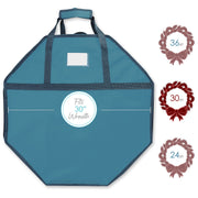 Hearth & Harbor Hard Shell Wreath Storage Bag, 30 Inch, Blue, 2 Pack