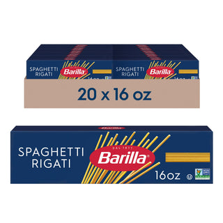 Spaghetti Rigati Pasta by Barilla – 16 Ounce (Pack of 20), Pack of 20, Model 338304