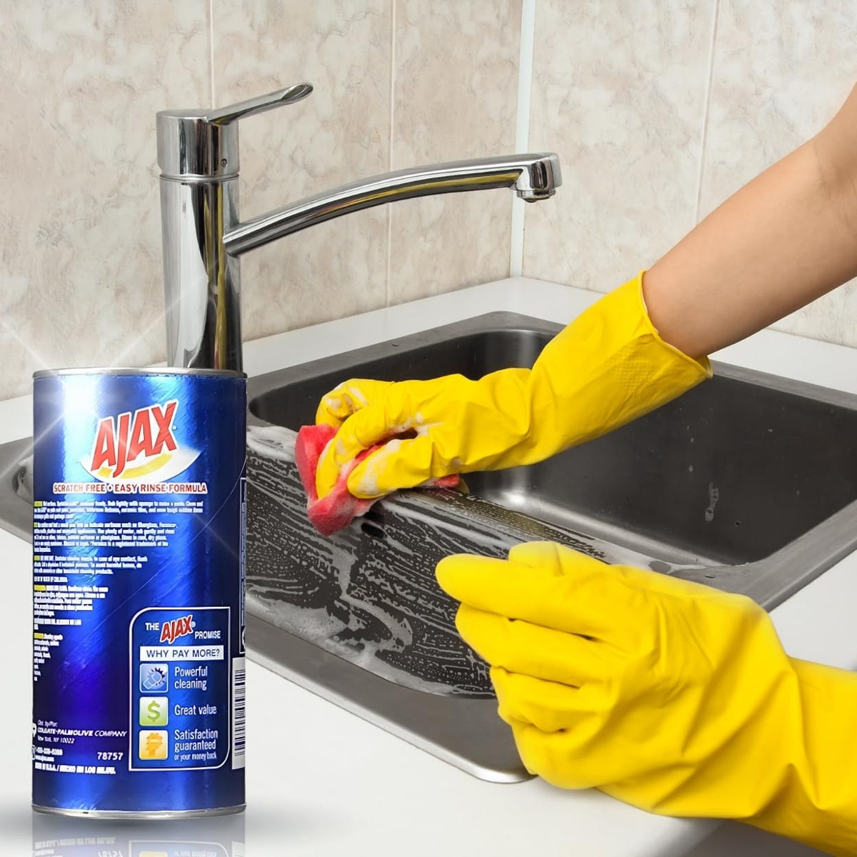 Powder Cleanser with Bleach by Ajax – 14 Ounce (Pack of 1), Blue, Model 05360