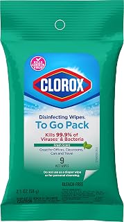 Clorox Disinfecting 9 wet Wipes ,kills cold and flu viruses,(7"*8")(2.3 oz)