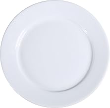Yanco Abco Collection Beutiful Super White Dinner Plate in Porcelain 16" Box of 4