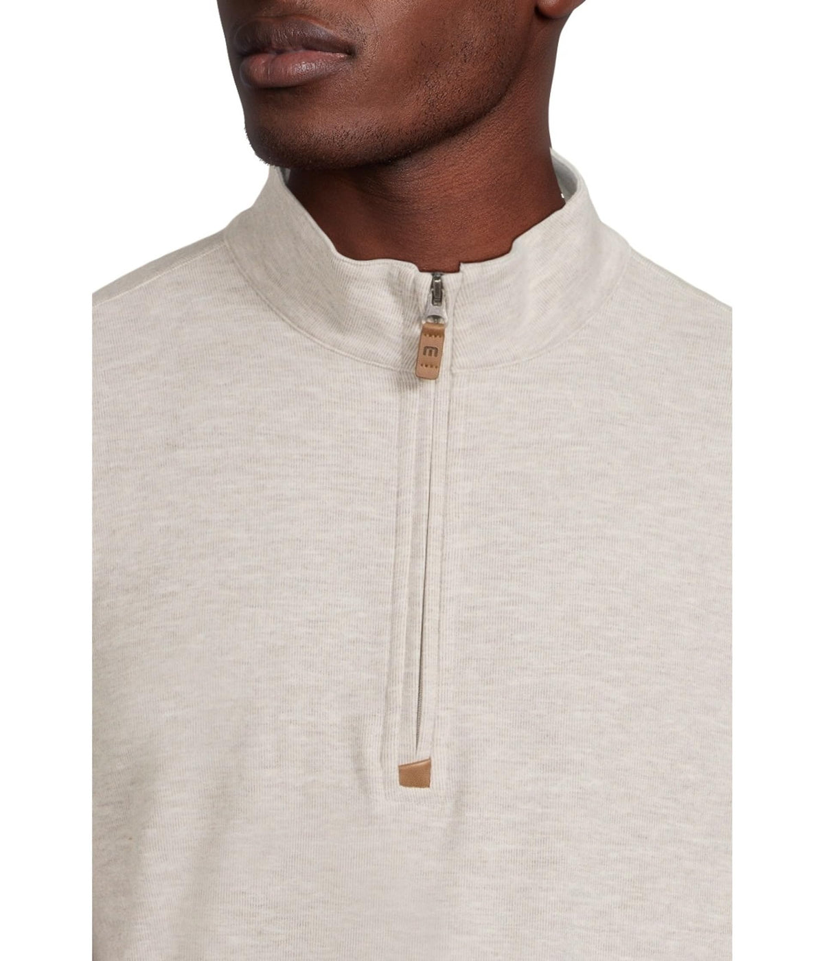Mens Cloud Sweater 1/4 Zip by TravisMathew – XX-Large, Cotton Blend, Heather Grey, Model A42356