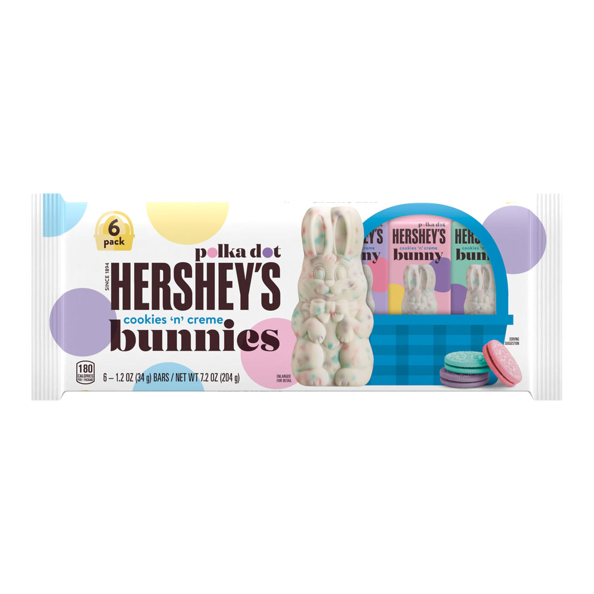 Cookies 'n' Creme Polka Dot Bunnies by HERSHEY'S – 7.2 OZ, Polka Dot