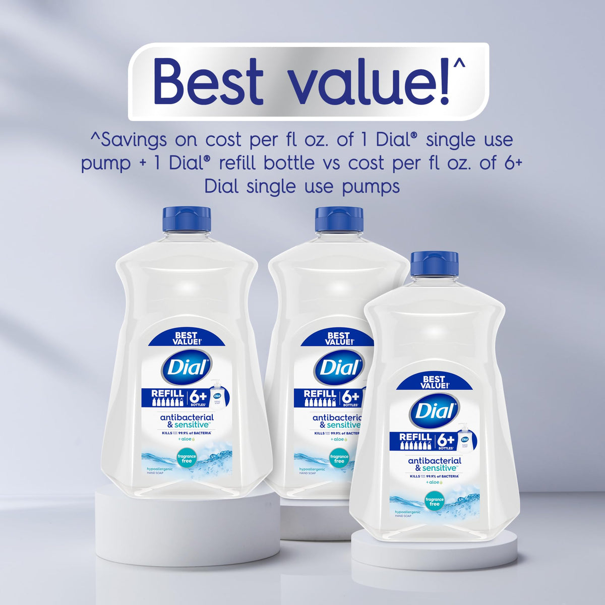 Antibacterial Liquid Hand Soap by Dial – 52 Fl Oz (Pack of 3), Clear, Pack of 3, Model 3114115