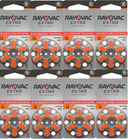(48 Pack) 1.45V 13 Hearing Aid Battery by Rayovac – 8 Count (Pack of 6), Pack of 6, Model L13ZA-48ZM