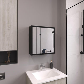 Duma Mirror Medicine Cabinet by Tuhome – unspecified, Engineered Wood, Black Wenge, Model MLW11019