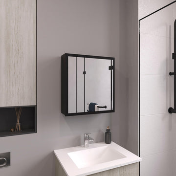 Duma Mirror Medicine Cabinet by Tuhome – unspecified, Engineered Wood, Black Wenge, Model MLW11019