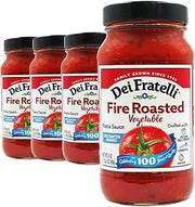 Dei Fratelli Fire Roasted Vegetable Pasta Sauce (24 oz. jars; 4 pack) - No Water Added - Never from Tomato Paste - 5th Generation Recipe