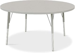 Jonti-Craft Berries 6433JCE000 Round Activity Table - 48" Diameter, E-Height - Freckled Gray/Gray/Gray