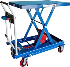 Global Industrial Mobile Scissor Lift Table with Hook-on Bin, 35 x 23 Platform, 1100 Lb. Capacity